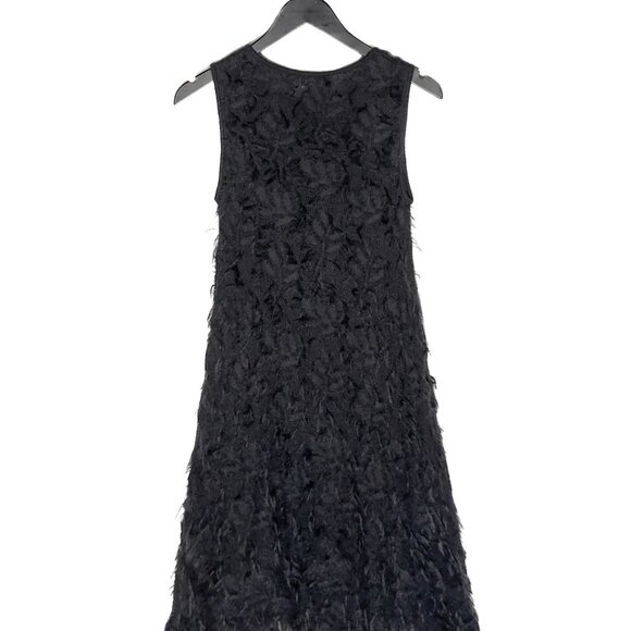 Chanel FW09 Black Mohair Blend Shift Dress w/ Fringed Shawl - Picture 4 of 12